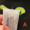 Hoya ‘Aramelon’ plant in a clear plastic cup with green leaves.
